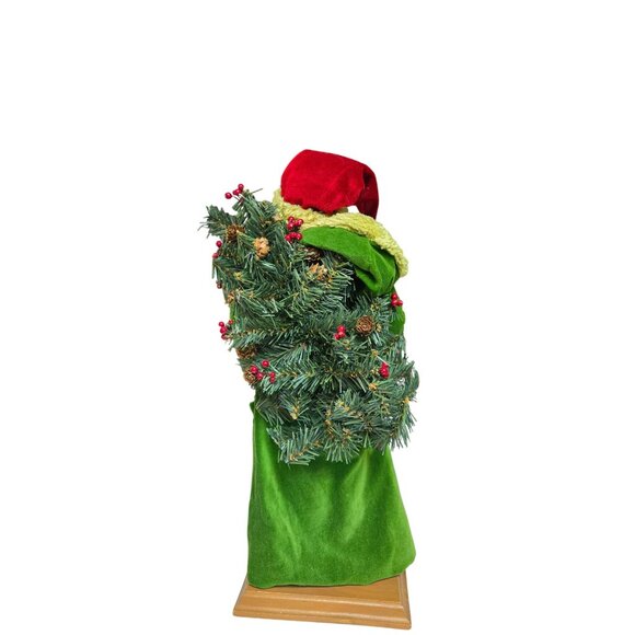 Vintage Santa Claus Ditz Designs Woodsy and Rustic Green Coat & Red Hat - Picture 10 of 16